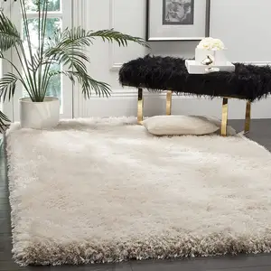 Chinese Luxury Fuzzy Fluffy Custom Shag Rug plush shaggy carpet wool rug handmade