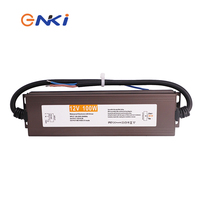 Alimentation LED simple étanche ENKI 12V IP67, AC 85-240V DC 12V 8.3A 100W, tension constante, boîtier en aluminium, haute efficacité