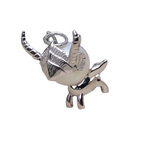 Colgante de Unicornio de Plata S925 con Collar de Perlas de Forma Barroca, Base Vacía, Accesorio de Joyería DIY de Moda para Mujer 4331 - Product Image 5