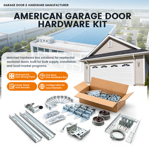 Kit complet <span class=keywords><strong>de</strong></span> quincaillerie pour <span class=keywords><strong>porte</strong></span> <span class=keywords><strong>de</strong></span> <span class=keywords><strong>garage</strong></span> <span class=keywords><strong>sectionnelle</strong></span>, avec ressort <span class=keywords><strong>de</strong></span> torsion, rail, rouleau et câble, norme américaine, OEM, vente en gros - Product Image 4