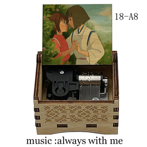 Carillon Meccanico <span class=keywords><strong>in</strong></span> Legno Personalizzato con Canzone di Spirited Away, Regalo di Compleanno per Ragazze e Bambini, Giocattolo per Feste - Product Image 4