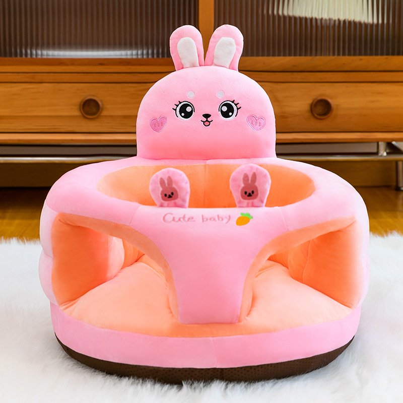 Conejito rosa - Estilo acolchado de algodón con base redonda.