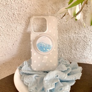 Funda Magnética Simple con Diseño de Puntos y Efecto Quicksand para iPhone 17 Pro Max 16 15 14, Doble Capa, Linda y Protectora para Mujeres - Product Image 2