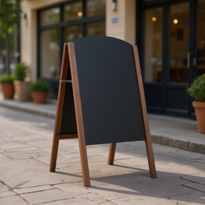 Letrero de Pizarra de Madera en Forma de A de 31.5 Pulgadas, Color Negro, para Exhibición de Notas en Bares y Tiendas, Decoración Rústica para el Hogar - Product Image 2