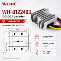 Convertisseur élévateur de tension 12V vers 24V 3A 72W étanche, module de surtension, régulateur de tension, convertisseur DC-DC, transformateur d'alimentation pour voiture
