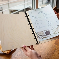Porta Menús Personalizado A4 A5 con Logotipo, Carpeta Premium para Menús de Restaurante, Bar, Cafetería, Bebidas, Suministros para Bodas