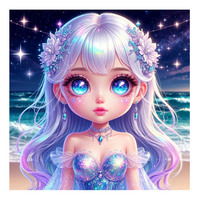 Kit de Peinture Diamant Fille Mignonne pour Vendeurs en Gros et Dropshipping, Mosaïque Diamant Art DIY Moment de Vie Cartoon, Cadeau ASF3095