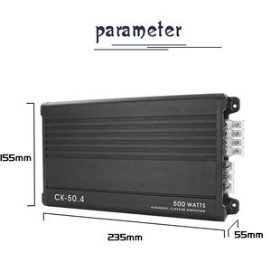 Pour Suoer CK-50.4 <span class=keywords><strong>500W</strong></span> pleine fréquence classe AB amplificateurs de <span class=keywords><strong>voiture</strong></span> à 4 canaux poids net 1.76kg - Product Image 3