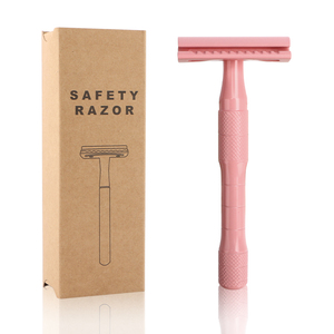 มีดโกนแบบกำหนดสีเองได้ ปราศจากขยะ |   มีดโกนทองเหลืองพรีเมียมพร้อมใบมีดสองคมสำหรับการโกนหนวดที่เป็นมิตรกับสิ่งแวดล้อมและชุดของขวัญ - Product Image 6