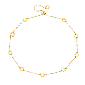 Collar de <span class=keywords><strong>Cadena</strong></span> con Diseño Único de Bucle Cuadrado Geométrico, Acero Inoxidable Resistente al Deslustre, Chapado en Oro de 18k, para Joyería Hip Hop - Product Image 5