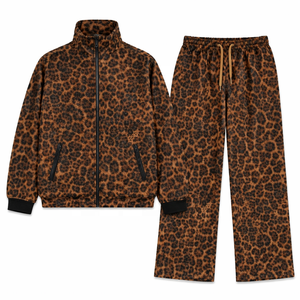 Conjunto Deportivo Casual para <span class=keywords><strong>Hombre</strong></span> con Estampado de Leopardo Personalizado, Conjunto de Jogger Holgado, Fabricante OEM ODM - Product Image 3