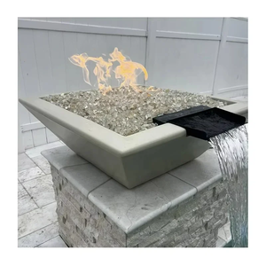 Fontaine décorative en acier Corten de 3 mm d'épaisseur, foyer à gaz naturel/propane, tailles personnalisables pour piscine extérieure - Product Image 5