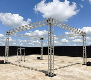 Structure en aluminium portable, support de treillis réglable en <span class=keywords><strong>hauteur</strong></span> pour scène événementielle, <span class=keywords><strong>plaque</strong></span> de base stable incluse pour utilisation en extérieur - Product Image 1