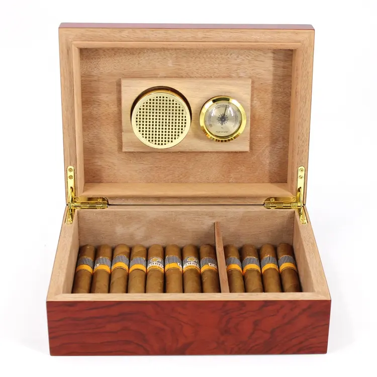 Commercio all'ingrosso Moderno Piccolo Portatile Da Viaggio Solido Sacchetto Scatola di Sigari di Cedro Legno Case Cigar Humidor