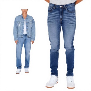 Jeans de Mezclilla para Hombre, Estilo Hip Hop Vintage, Corte Recto, Color Sólido, 100% Algodón, Densidad Media, para Invierno/Primavera/Otoño, Personalizados de Fábrica - Product Image 3