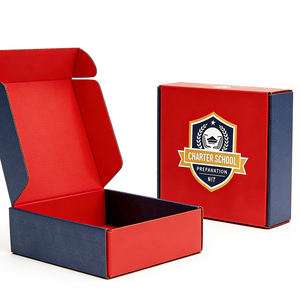 Boîte d'expédition en carton ondulé pliable personnalisée, emballage en papier kraft, boîte à courrier, boîtes cadeaux avec logo - Product Image 4