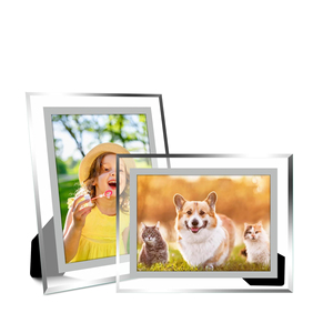 Hot Selling Wholesale 4x6 Inch Silver Glass Sublimation Photo <b>Frame</b> with Silk Screen Printing <b>for</b> Wall Decoration <b>Certificate</b> - Product Image 1