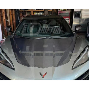 ฝากระโปรงคาร์บอนไฟเบอร์สไตล์โรงงาน สำหรับ Chevrolet Corvette C8 ปี 2020 2021 2022 2023 ลายทอ 3K/6K/12K ผิวเงา/ด้าน ป้องกันรังสียูวี - Product Image 2