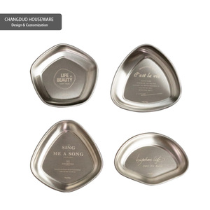 304 Stainless Steel Dipping <b>Sauce</b> Dish Small Side Plate For Hotel Restaurant Customization - Product Image 5