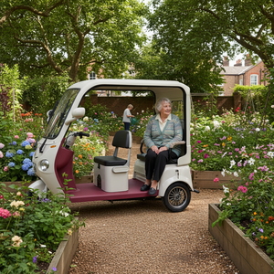 खोखले 650W लंबी रेंज 3-लोगों की इलेक्ट्रिक ट्राइसाइकिल बड़ी क्षमता आउटडोर इलेक्ट्रिक 3-व्हील स्कूटर ओएम समुदाय और दैनिक उपयोग के लिए - Product Image 4