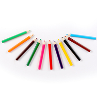 Coffret de crayons de couleur HB Mini, couleur unie, portables, en bois, estampés à chaud, lisses, pour enfants, voyage, dessin, école, art