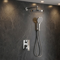 Robinets de bain-douche à deux fonctions design moderne Ensemble de douche encastré