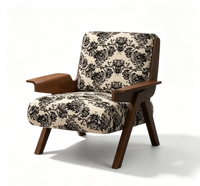 Chaise de salle à manger moderne en cuir, ergonomique, légère, avec accoudoirs rembourrés en forme de V, pour salon, chambre, bureau à domicile