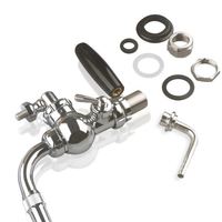 PERA TJ020A Robinet de distribution de bière artisanale en acier inoxydable à débit réglable