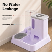 Fontaine à eau et distributeur automatique transfrontalier pour animaux de compagnie, grande capacité, conception 2-en-1, en plastique, pour chats et chiens