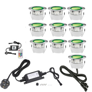 45mm Led Decking Lights Kitchen Plinth Lights kit <span class=keywords><strong>di</strong></span> illuminazione per ponte impermeabile IP67 a bassa tensione per esterni confezione da 10 - Product Image 3