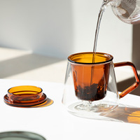 Tasse d'infuseur de thé en verre de Borosilicate coloré résistant à la chaleur fait à la main
