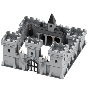 Château médiéval chaud 8 en 1, ruines de guerres, modèle d'action de la nature sauvage de la Seconde Guerre mondiale, ensembles de blocs de construction pour enfants, jouets de puzzle de modèle - Product Image 2