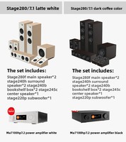 JBN STAGE280 Sistem Audio Home Theater Profesional Dolby Atmos Kit Ruang Tamu TV/Speaker Saluran Sky/Amplifier Decoder Combo