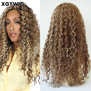 10 "-26" Stock 100% cheveux humains brésiliens vierges 8/613 couleur de surbrillance Transparent profond bouclé célébrité longue <span class=keywords><strong>blonde</strong></span> pleine dentelle perruques - Product Image 3