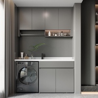 Meuble de lavabo moderne et intelligent en PVC étanche 2026 pour hôtel/appartement/villa avec machine à laver pour les blanchisseries australiennes