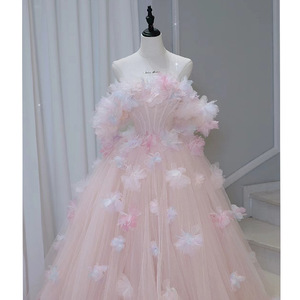 S3510R 2026 New Light Luxury pink fairy Dream High Quality Fashion Evening Party Dress - Product Image 4
