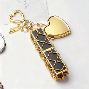 <b>Custom</b> Waterproof 14k 18k Pvd Gold Plated 316L Stainless Steel Luxury <b>Lipstick</b> Charm for Bracelet Necklace Jewelry Making - Product Image 2