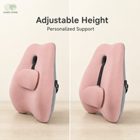 Coussin lombaire en mousse à mémoire de forme pour chaise de bureau, oreiller dorsal réglable, soulagement de la sciatique, tissé, écologique, magnétique, lavable