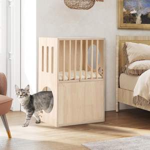 Bienbee Gine Domuzu Sığınağı, Küçük Hayvanlar ve Tavşanlar için Yumuşak Minderli Büyük Ahşap Gine Domuzu Evi - Product Image 4