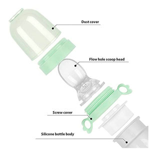 Produit pour bébé sans Bpa de haute qualité cuillères en silicone bouteille sucette presser les fruits alimentaires pour bébé sucette - Product Image 5