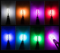 Indicateur de télécommande de voiture RGB Burst Brilliant T10 LED 6SMD High Brightness Silicone License Plate Light