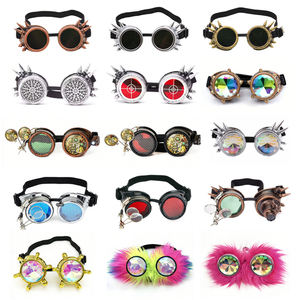 Occhiali Psichedelici <span class=keywords><strong>per</strong></span> Costume di Halloween, Lenti Steam Punk, Occhiali Caleidoscopici <span class=keywords><strong>per</strong></span> Cosplay e Rave - Product Image 6
