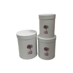 ชุดกล่องดอกไม้ทรงกลม<span class=keywords><strong>3</strong></span>ลายพิมพ์สีทึบกล่องของขวัญ - Product Image 3