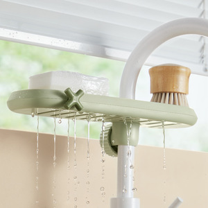 HeDou Faucet Storage Rack Oval Adjustable Moisture Proof Kitchen Sink Drainer - Product Image 4