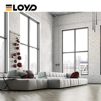 Eloyd California Case Fenêtres à triple vitrage Grande image Noir Fenêtre panoramique Plancher Plafond Fenêtre fixe Extérieur Salle de bain