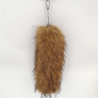Vente en gros fausse peluche raton laveur sétaire grande taille bon marché décoration de queue de fourrure de renard en PVC