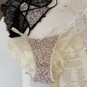 Tanga de Cintura Alta para Mujer, Talla Grande XL, Transpirable, Ecológica, Sin Costuras, Transparente, de Encaje, Sexy, Compatible con Condones - Product Image 2