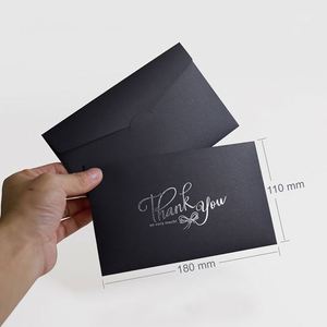 ซองการ์ดขนาดเล็กแบบกำหนดเองพร้อมพิมพ์โลโก้ ซองการ์ดสีดำหรูหรา ซองกระดาษคราฟท์ขนาดเล็ก - Product Image 2