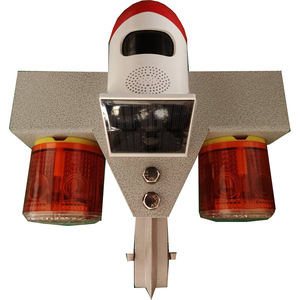 RYC5659A LED <b>Solar</b> Warning <b>Light</b> Red IP65 <b>Ground</b> Mount Plastic Traffic Signal <b>Light</b> - Product Image 2