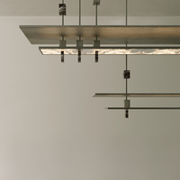 Suspension LED Liner Art Déco Créative Moderne Nordique pour Table à Manger, Îlot de Cuisine, Bar, Villa, Maison, Luminaire Ambiant